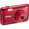 Фотоаппарат Nikon Coolpix S3700 Red + Case + 8Gb <20.1Mp, 8x zoom, 2.6", SDXC, 720P> (VNA822K003)