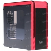Корпус Miditower Deepcool Pangu SW-RD, USB3, Black, Red LED, Window, без БП