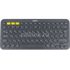 Клавиатура Logitech Multi-Device K380 темно-серый беспроводная BT slim Multimedia для ноутбука (920-007584)