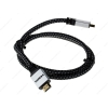 Кабель HDMI (M) - HDMI (M), 1m, DEXP premium [STA-5010A010] В оплетке; вер. 2.0, 4Кх2К; Черный/серый