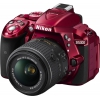 Зеркальная камера Nikon D5300 Kit 18-55mm VRII Red (24.2 MP/6000x4000/SD,SDHC/EN-EL14/3.2")