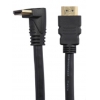 Кабель HDMI (M) - HDMI (M), 1m, DEXP [HMHM010SiBlRA] Угловой коннектор; вер. 1.4; Черный