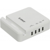 Orico <OPC-4US-WH> Зарядное устройство USB (Вх. AC100-240V, Вых.  DC5V, 4xUSB 2.4A)