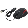 OKLICK Optical Mouse <235M> <Black-Red> (RTL)  USB 3btn+Roll <997815>