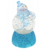 Сувенир Новогодний "Снеговичок-Толстячок" Orient [LED-подсветка, синий шарф, блестки, USB]