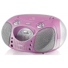 Магнитола BBK BX110U [CD/CD-R/RW/CD MP3, FM-радио, USB, 2x1,8Вт, розовый/серебро]