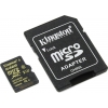 Kingston <SDCG/64GB> microSDXC Memory Card 64Gb UHS-I U3 +  microSD-->SD Adapter