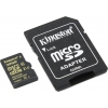 Kingston <SDCG/32GB> microSDHC Memory Card 32Gb UHS-I U3 +  microSD-->SD Adapter
