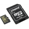 Kingston <SDCG/16GB> microSDHC Memory Card 16Gb UHS-I U3 +  microSD-->SD Adapter