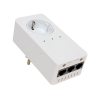 Адаптер PowerLine D-Link  DHP-P338AV/A1A PowerLine-адаптер с поддержкой HomePlug AV, 3 LAN-портами и встроенной электрической розеткой