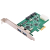Контроллер ORIENT VA-3U2SA2PE, PCI-E USB 3.0 2ext port + SATA 3.0 6 Gb/s, 2int port, поддержка HDD до 6TB, VIA VL805 + ASM1061 chipset, разъем доп.пит (30285)