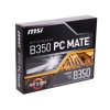 Мат. плата MSI B350 PC MATE <AM4, AMD B350, 4xDDR4, 2xPCI-Ex16, 2xPCI-Ex1, 2xPCI, D-Sub, DVI, HDMI, SATAIII+RAID, M.2, GB Lan, USB 3.1, ATX, Retail>