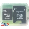 Apacer miniSecureDigital (miniSD) Memory Card 512Mb + miniSD-->SD Adapter