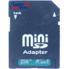 A-Data miniSecureDigital (miniSD) Memory Card 256Mb + miniSD Adapter