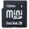SanDisk miniSecureDigital (miniSD) Memory Card 128Mb + miniSD Adapter