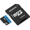 ADATA Premier <AUSDX64GUICL10 85-RA1> microSDXC Memory Card 64Gb UHS-I  U1+  microSD-->SD  Adapter