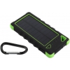 Внешний аккумулятор KS-is KS-303BG Black&Green (2xUSB 2.1А, 20000mAh, 1 адаптер,  фонарь, солнечная панель,Li-lon)