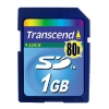 Transcend <TS1GSD80> SecureDigital (SD) Memory Card 1Gb 80x