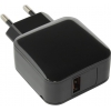 JETACCESS <UC-C22 Black> Зарядное устройство USB (Вх. AC100-240V,  Вых.DC5V/9V/12V, 18W,  USB,  кабель  USB-C)