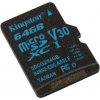 Kingston <SDCG2/64GBSP> microSDXC Memory Card 64Gb  V30 UHS-I U3
