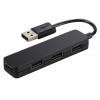 Разветвитель USB 2.0 Hama Slim 4порт. черный (00012324)