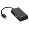 Разветвитель USB-C Hama 3порт. черный (00054144)