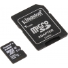 Kingston <SDCS/64GB> microSDXC Memory Card 64Gb UHS-I U1  +  microSD-->SD  Adapter