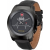 Гибридные смарт часы MyKronoz ZeTime Premium Regular цвет матовый черный, кожаный ремешок цвет черный (00-00000348)