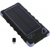 Внешний аккумулятор KS-is KS-303BB Black&Blue (2xUSB 2.1А, 20000mAh, 1 адаптер,  фонарь, солнечная панель,Li-lon)