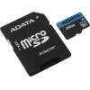 ADATA Premier <AUSDX256GUICL10A1-RA1> microSDXC Memory Card 256Gb V10 UHS-I U1  Class10+ microSD-->SD Adapter