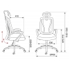 Кресло руководителя Бюрократ MC-411-H/DG/26-25 серый TW-04 сиденье серый  26-25 сетка/ткань