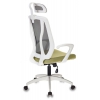 Кресло руководителя Бюрократ MC-W411-H/DG/26-32 серый TW-04 сиденье зеленый 26-32 сетка/ткань  (пластик белый)