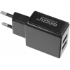 Ginzzu <GA-3312UB> Зарядное устройство USB (Вх.AC110-240V, Вых.DC5V, 15.5W, 2xUSB,  кабель microUSB)