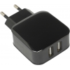 Ginzzu <GA-3010UB> Зарядное устройство USB (Вх.AC110-240V, Вых. DC5V, 10.5W, 2xUSB,  кабель microUSB)