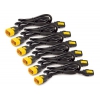 AP8702S-WW Power Cord Kit (6 ps), Locking, IEC 320 C13 to IEC 320 C14, 10A,  208/230V, 0,6 m
