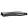 Cisco <SF250-24P-K9-EU> Управляемый коммутатор (24UTP 100Mbps + 2Combo 1000BASE-T/SFP  + 2SFP)
