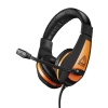 Наушники с микрофоном CANYON <CND-SGHS1> Black+Orange (с регулятором громкости,  шнур 2м)