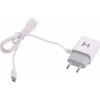 HARPER <WCH-5113 White> Зарядное устройство USB (Вх. AC100-240V, Вых. DC5V, 10W, USB,  кабель microUSB)